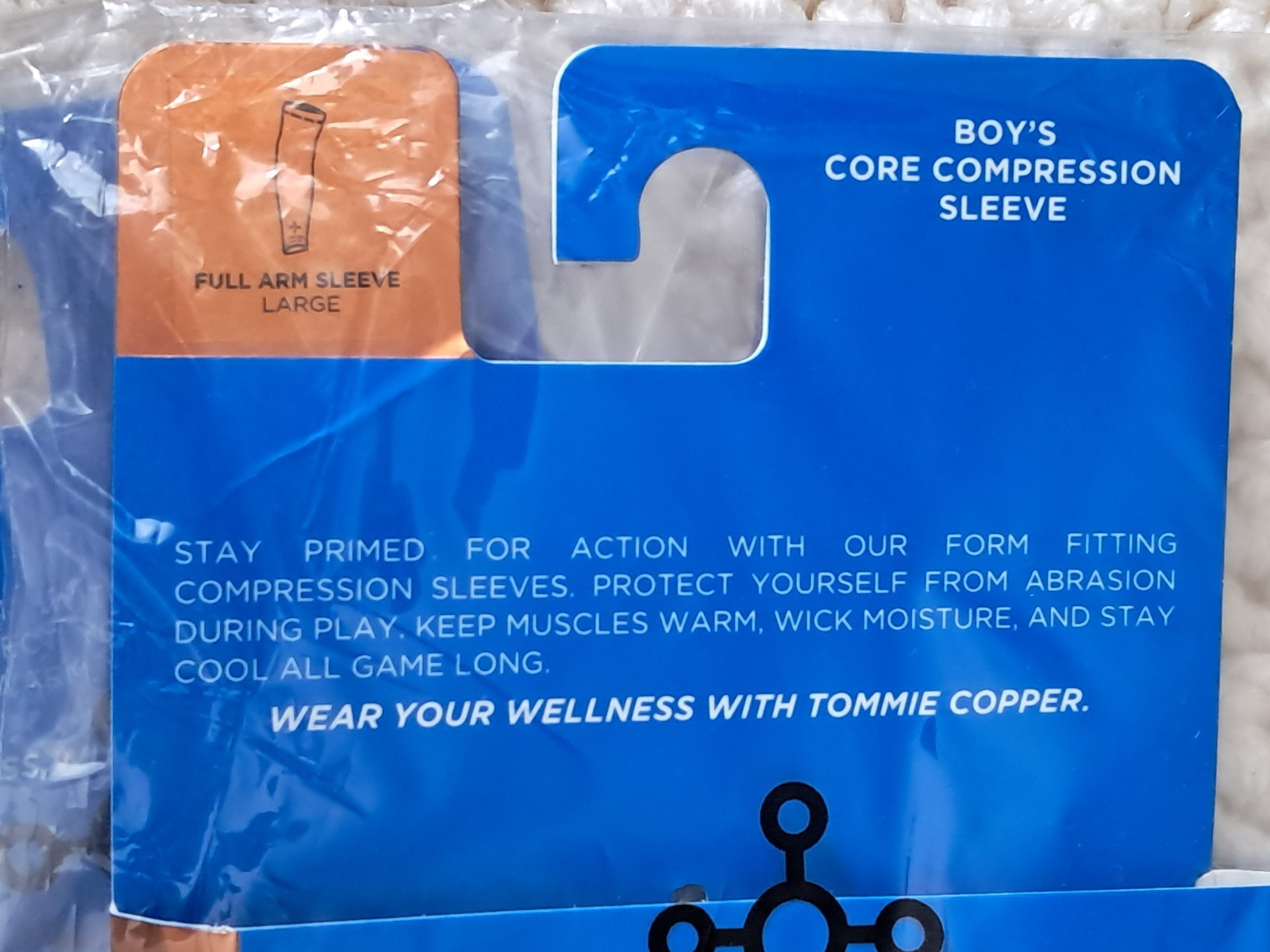 2 TOMMIE COPPER CORE COMPRESSION Fulll Arm SLEEVEs Youth Boy Large NEW!!