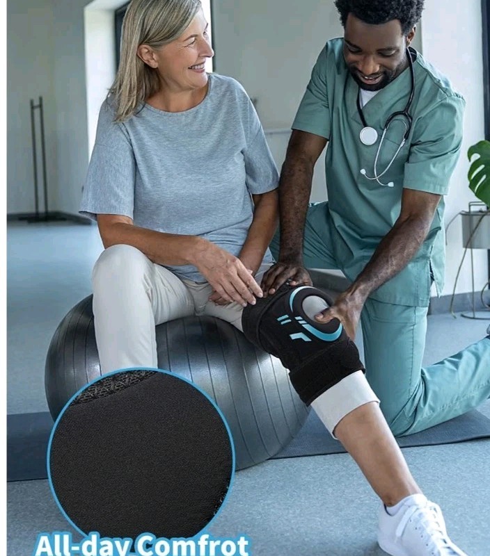 Knee Brace for Men & Women, Maximum Support with Side Stabilizers & Patella Gel