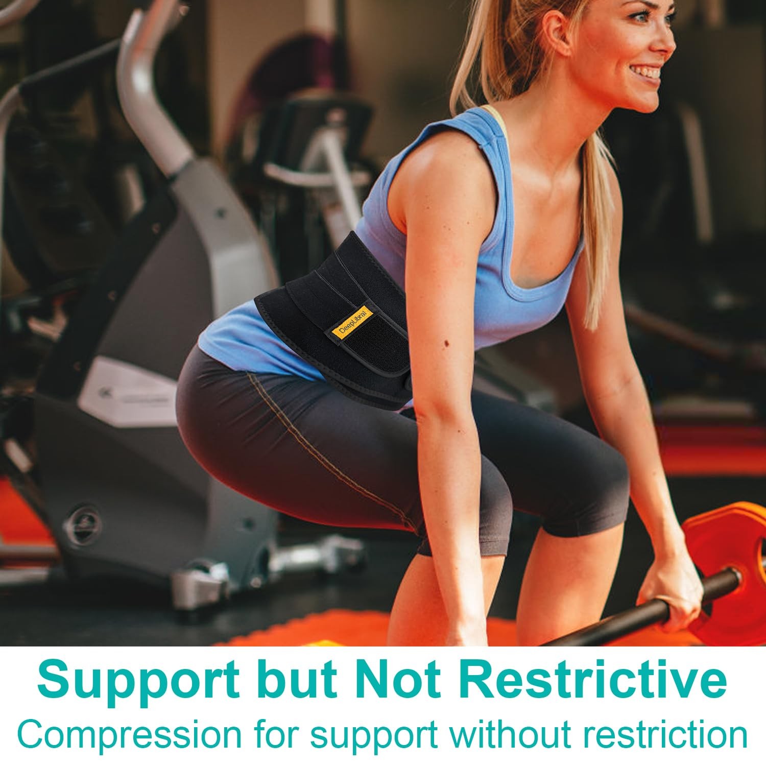 TitanGuard Ultra Thin Lumbar Support Brace for Women & Men – S/M, Black
