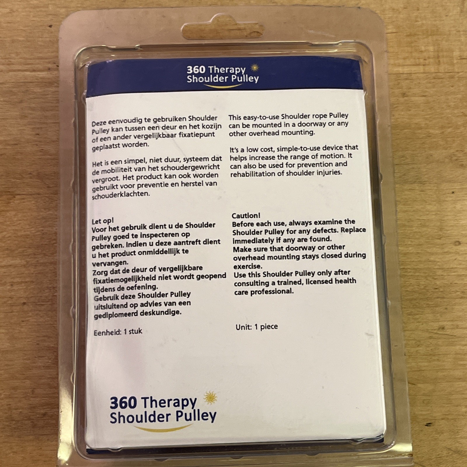 360 Therapy Over the Door Shoulder Pulley for Physical Therapy – NEW – SEALED