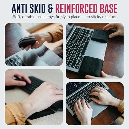 WavePads by PostureUp – Original Two Pack Adjustable Wrist Rests for Black