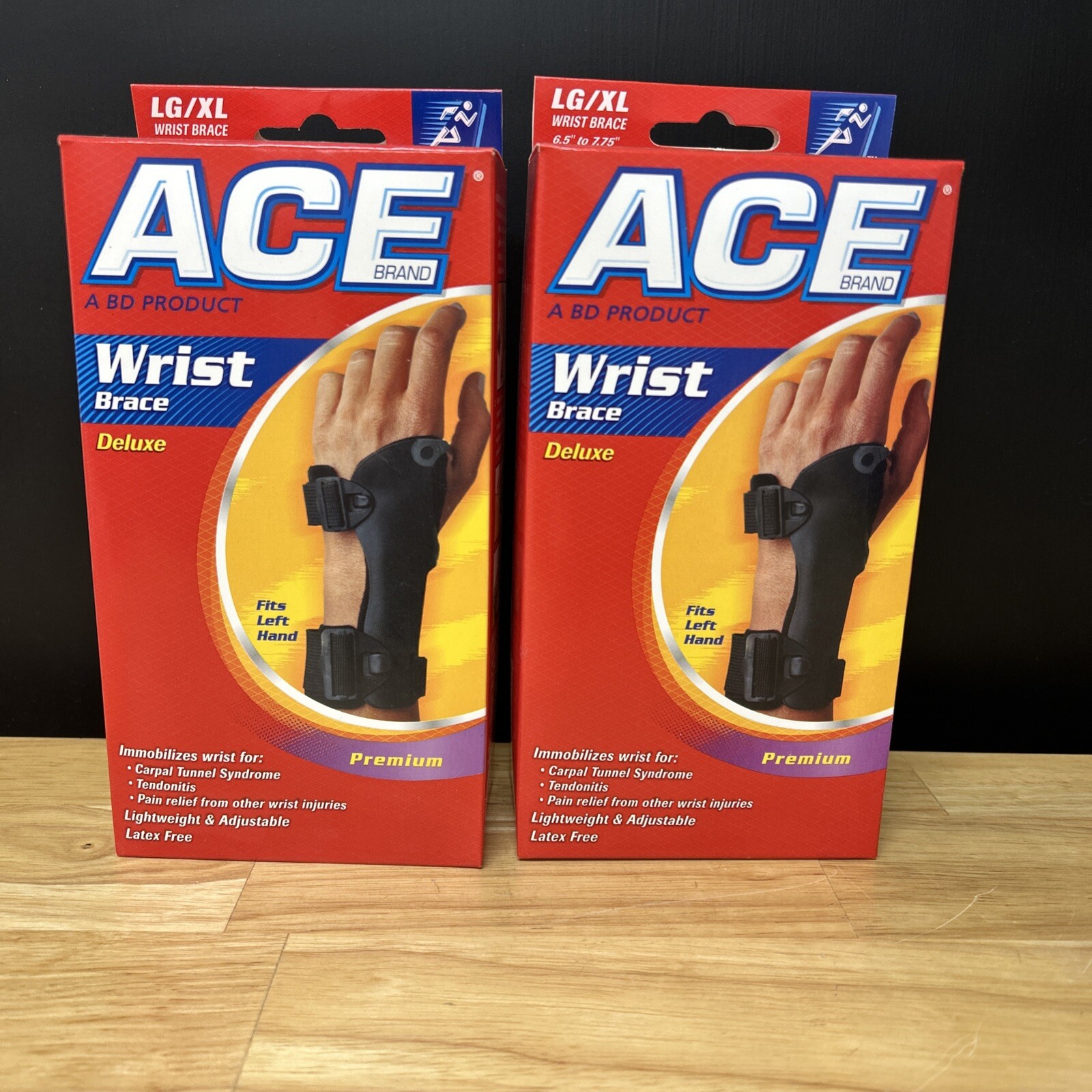 Ace Wrist Brace Deluxe Premium Size LG/XL Buying Both