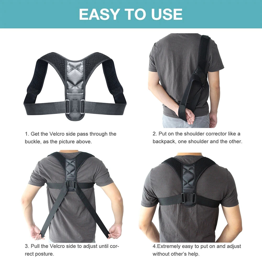 Posture Corrector Adjustable Back Brace Shoulder Support Clavicle Belt Men/Women