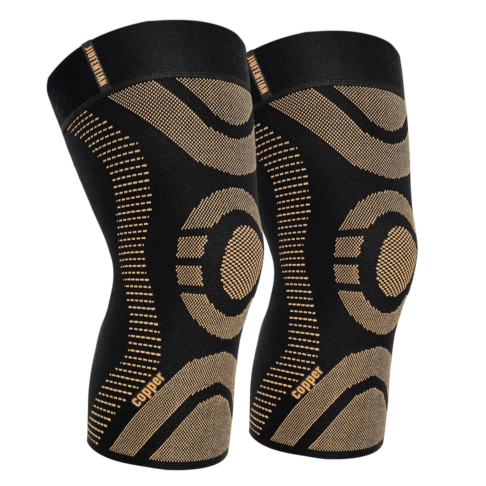 2 Pack Copper Knee Brace Compression Sleeve for Women & Men – Pain Relief for…