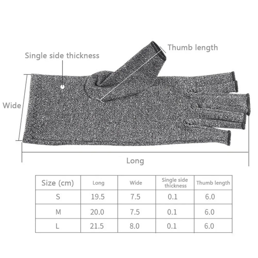 Arthritis Medical Gloves Compression Copper Pain Relief Hand Wrist Support Brace
