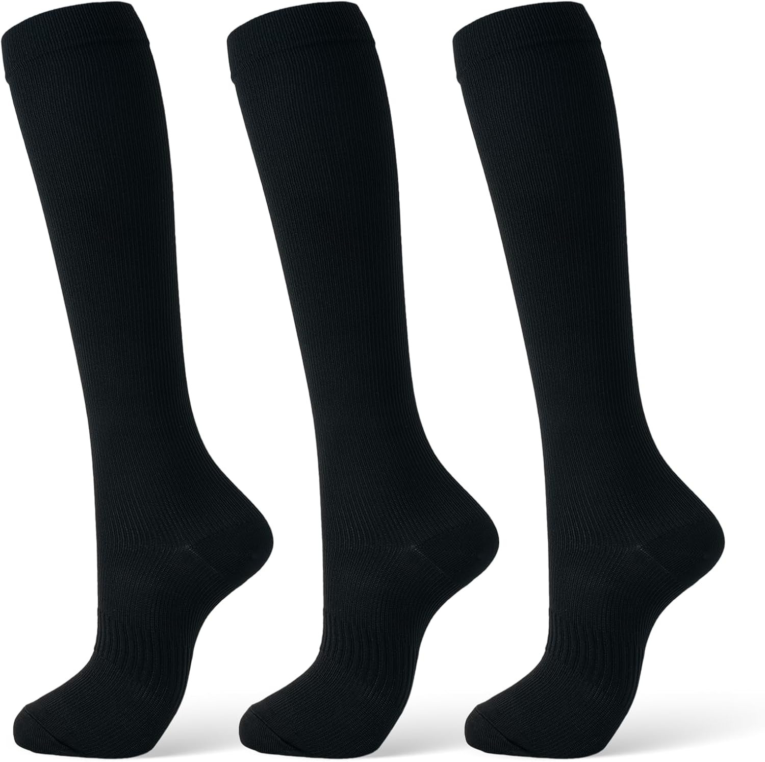 Compression Socks for Women & Men 15-20 Mmhg, Knee High Medical Support Stocking