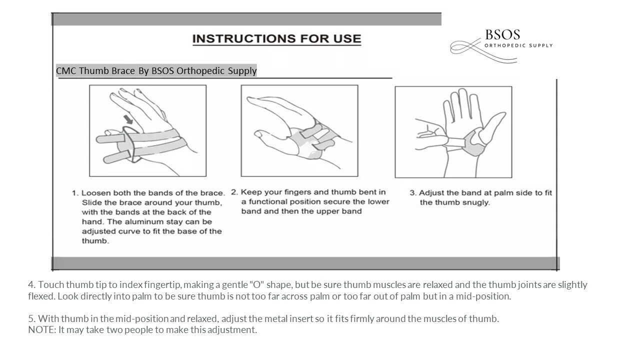 CMC Thumb Brace + 2 Undersleeves, Adjustable, Lightweight Waterproof Comfortable