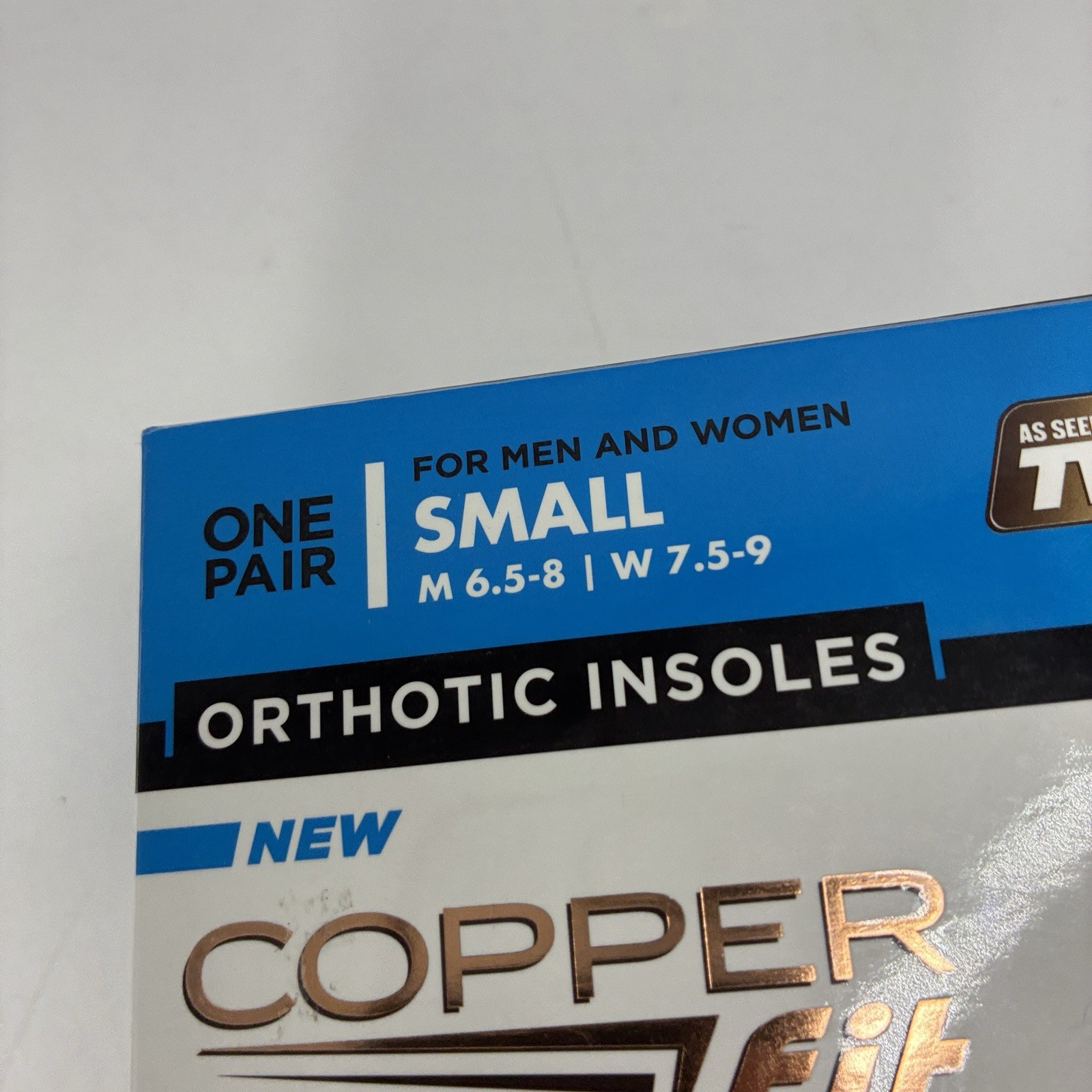 Copper Fit Balance Performance Orthotic Insoles Small One Pair New