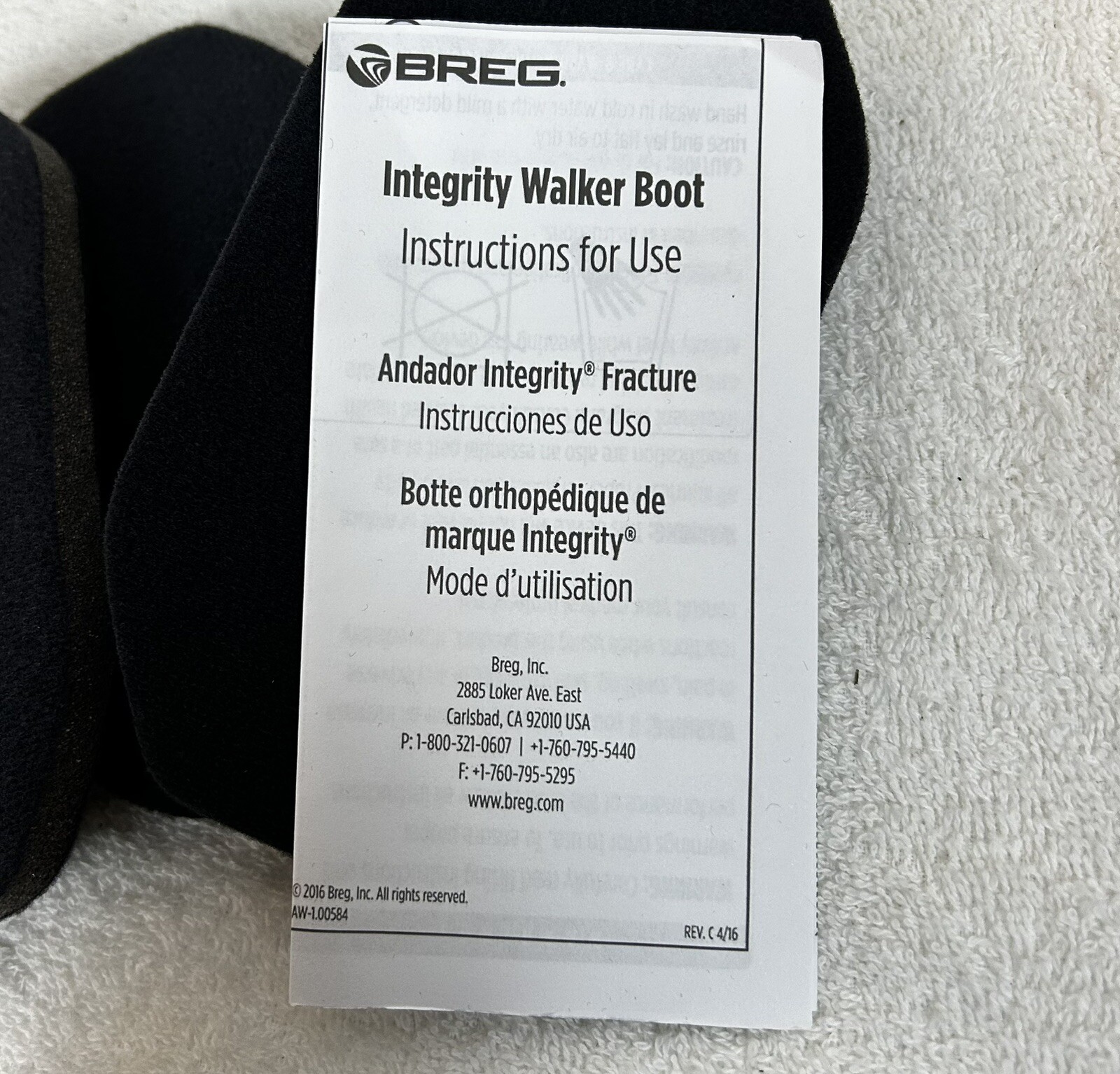 NEW High Top Adjustable Air Cast Walker Boot, Black Tall X-Small