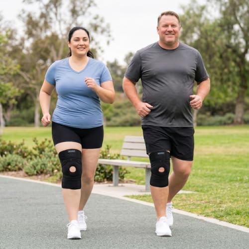 Knee Brace for Plus Size Men & Women (XL/2XL/3XL) – Extended Adjustable