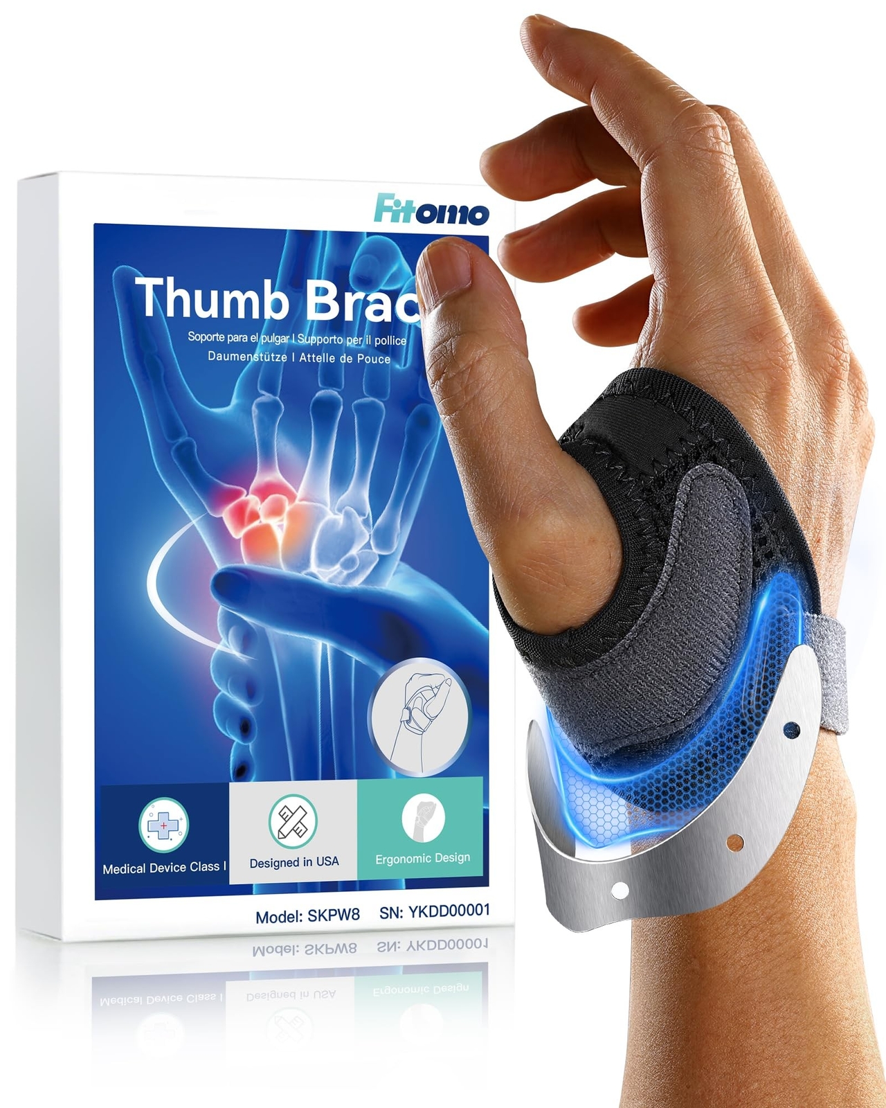 CMC Thumb Brace with Shape-memory Restriction Splint for CMC Thumb Joint Pain…