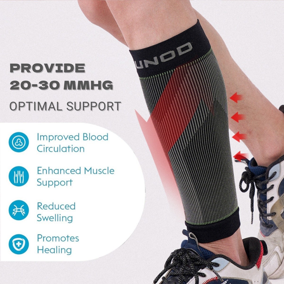 2x Calf Sleeves Leg Support Compression Socks Running Shin Splint Varicose Vein
