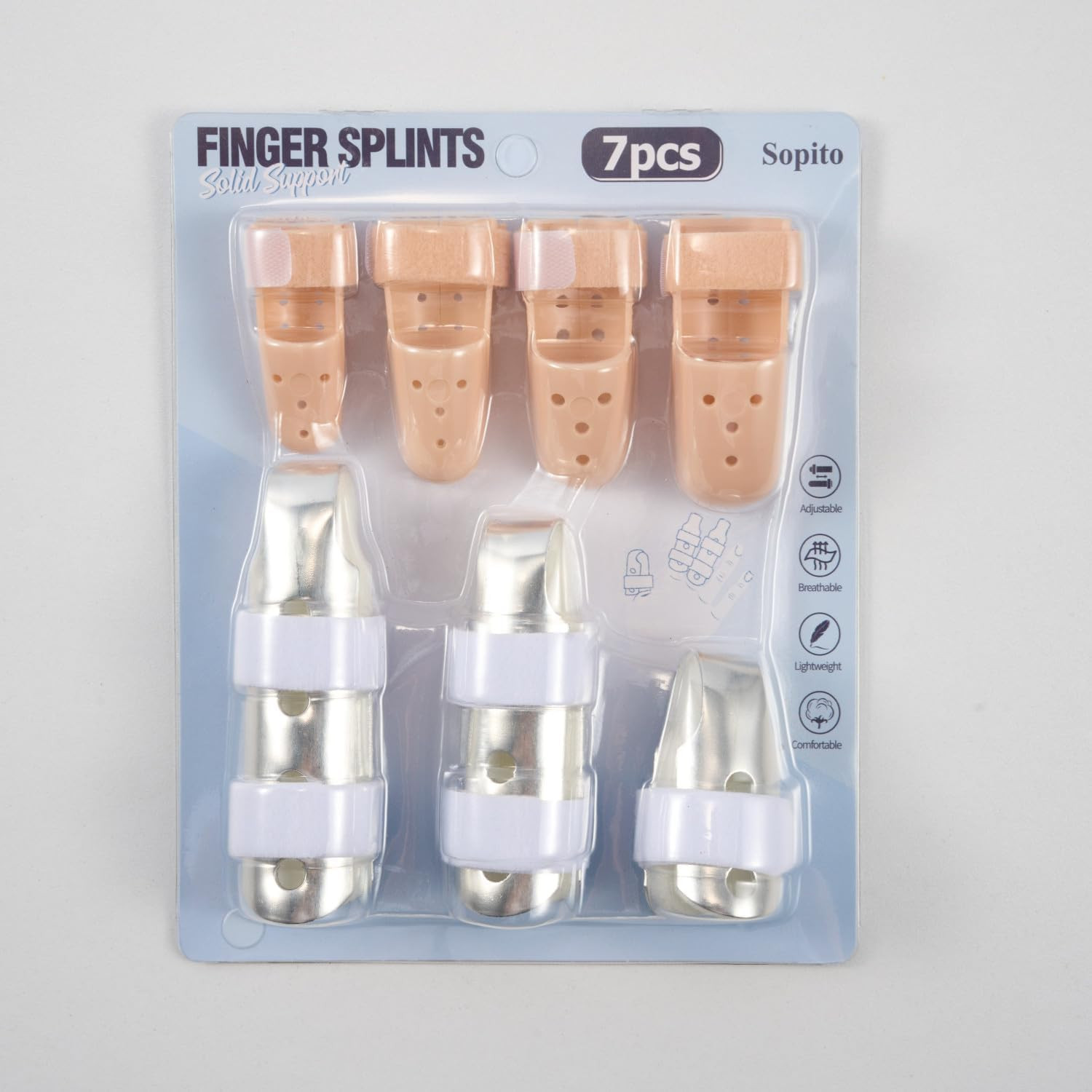Finger Splint, 7 Pack Finger Brace for Knuckle Immobilization | Comfortable and