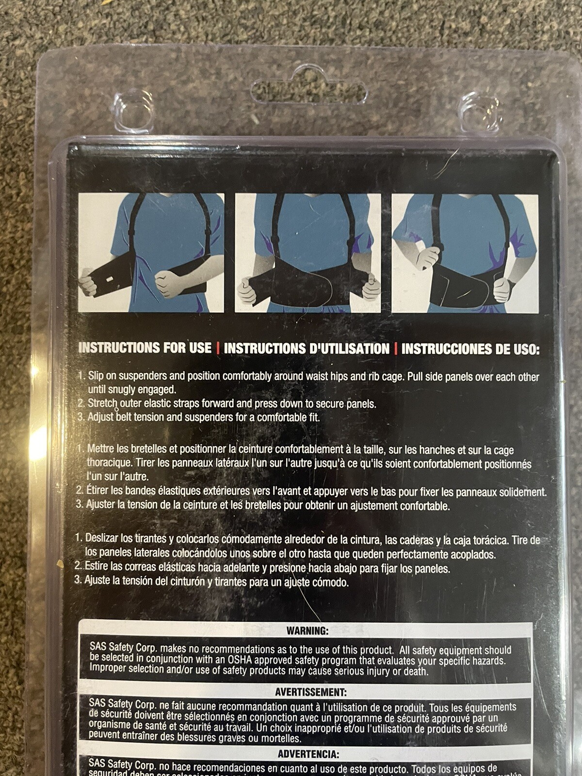 Deluxe Back Support Belt – Medium, 32″ – 38″ 7162 SAS Safety Corp.