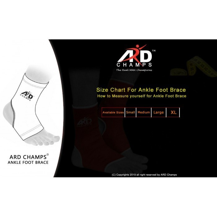 ARD Ankle Support Brace Sleeve Elastic Compression Wrap Sports Relief Pain Foot