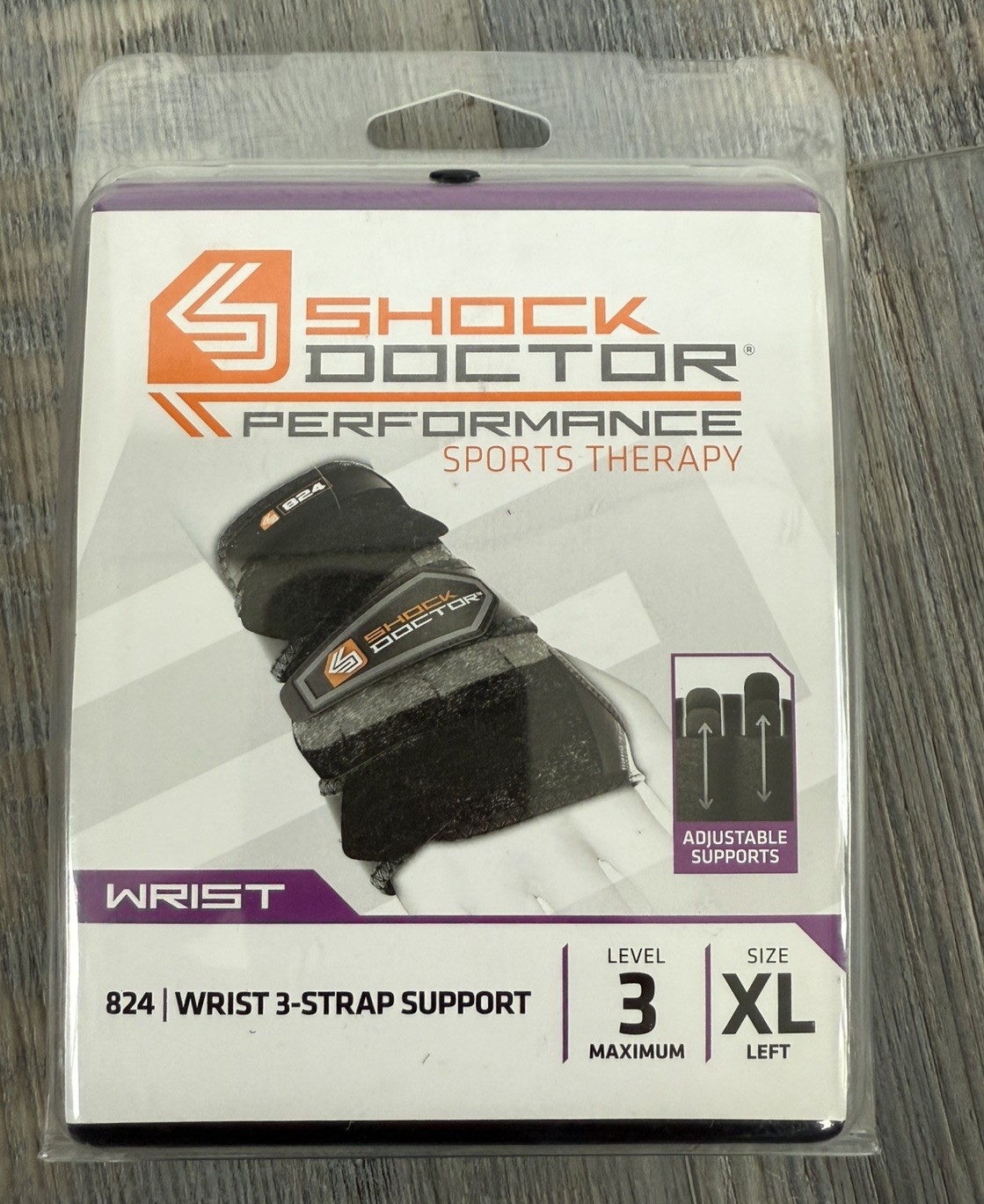 Shock Doctor Wrist 3-Strap Support – Performance Level 3: Right Size S – 824
