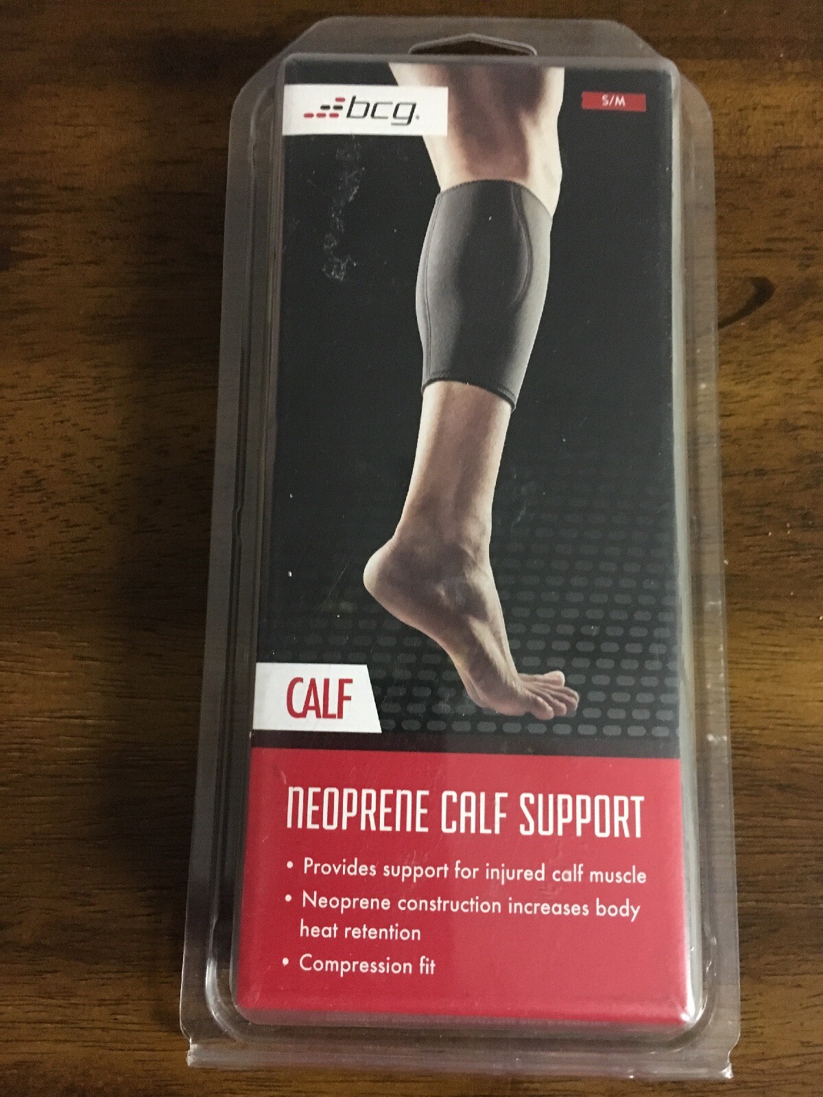 B CG-Neoprene Calf Support Size S / M Color Black Compression Support Fit-NEW