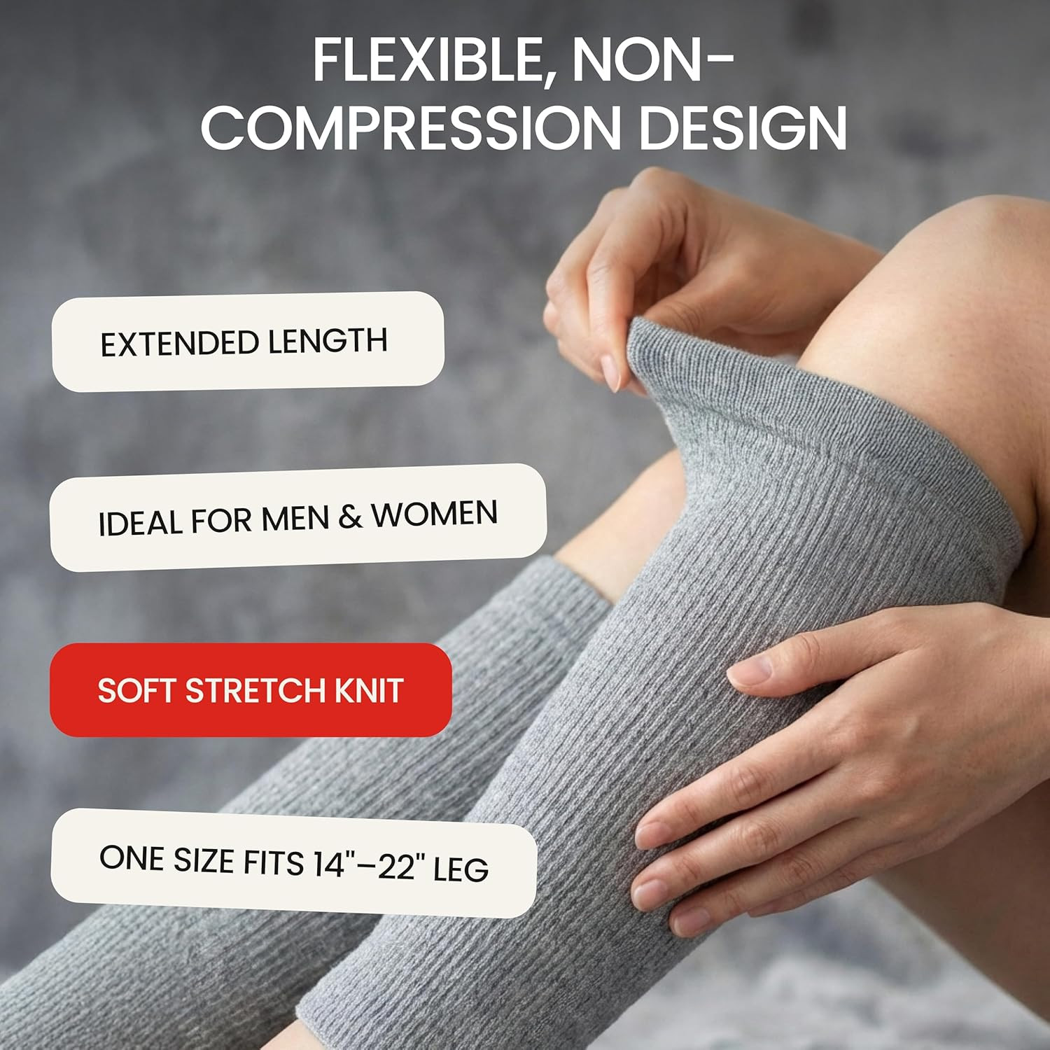 SENIOR ICARE Elastic Cotton Knee Warmers, Knee Sleeves for Men and Women – Circu