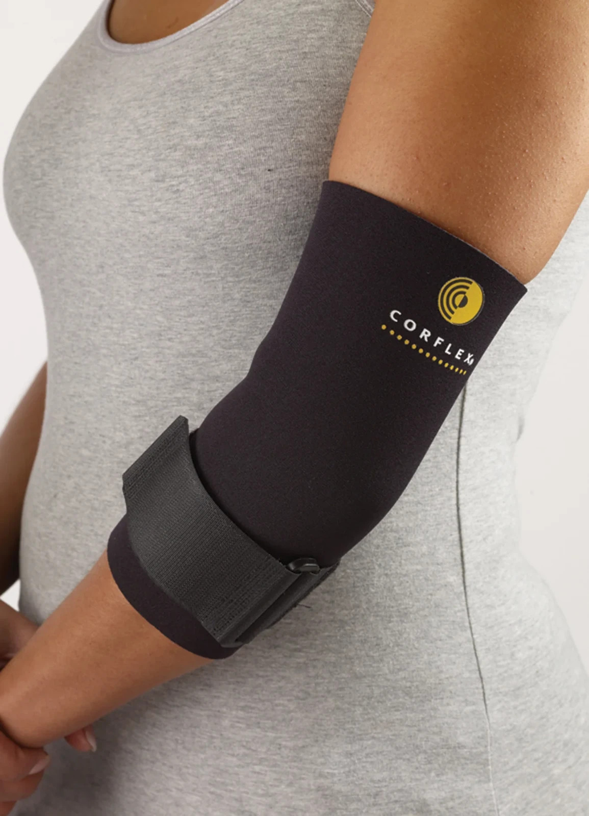 Corflex Elbow Sleeve with Strap, 1/8″ or 3/16″, Medium, Large, X-Large, or 2X