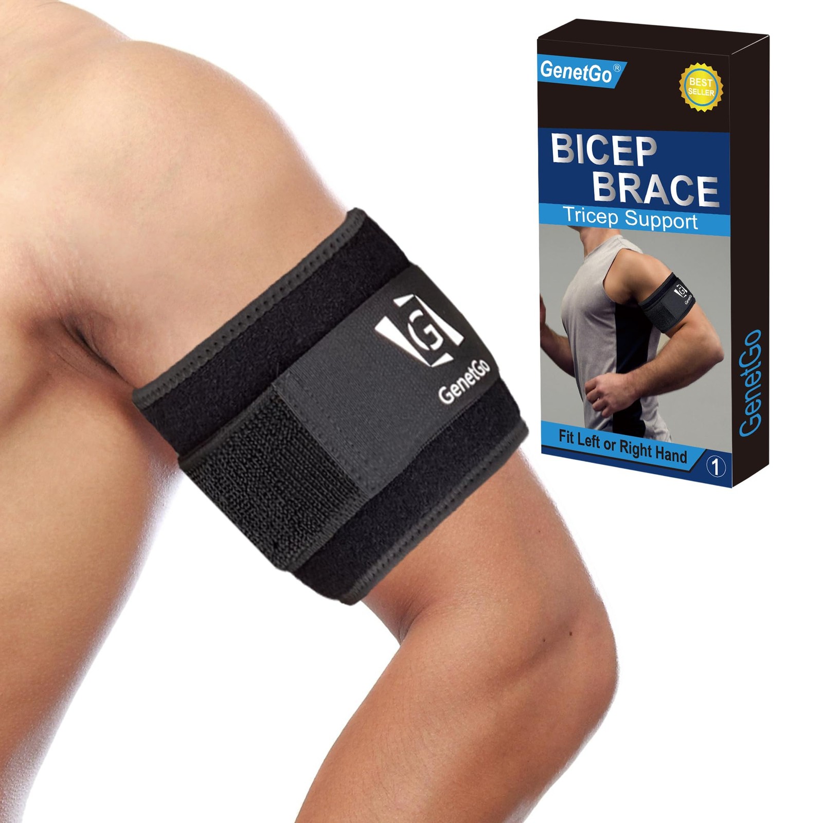 Bicep & Tricep Tendonitis Brace Compression Sleeve – Pain Relief for Bicep an…