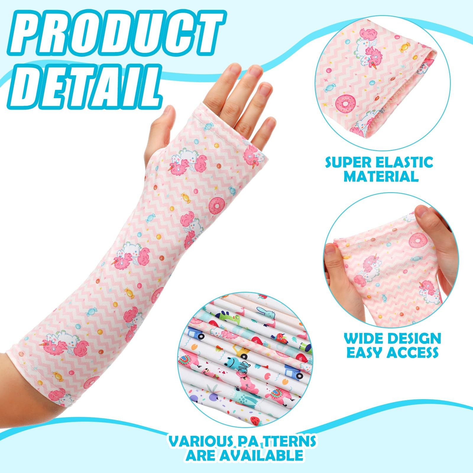 Suhine 12 Pcs Kids Picc Line Sleeve Cover for Upper Small, shown as pictures