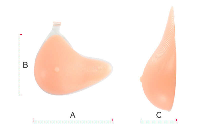 Hook-type silicone breast prosthesis matched with bras extended postoperative