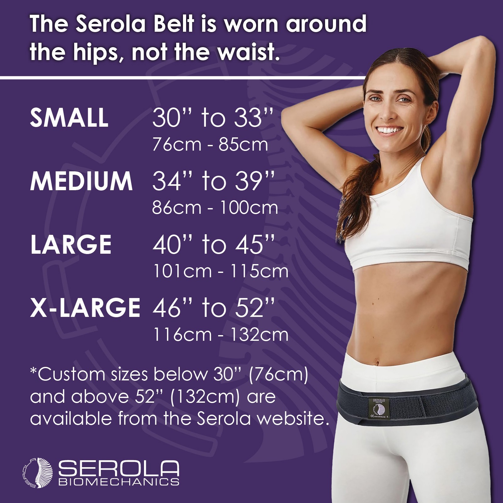 The Serola Belt Medium 34” to 39” Hip, Sacroiliac Lower Back Pain Relief Support