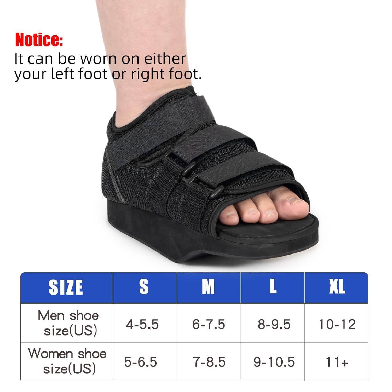 GHORTHOUD Offloading Post Op Shoe Forefoot Foot Shoes for Broken Toe Large
