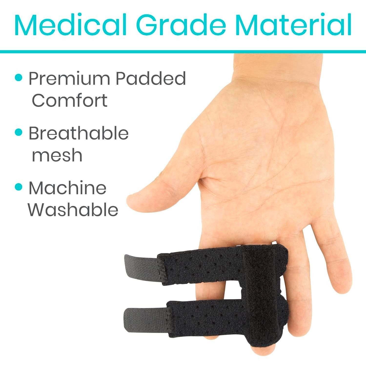 2 Pack Finger Splint-Universal Finger Straightener – Broken & Trigger – Black