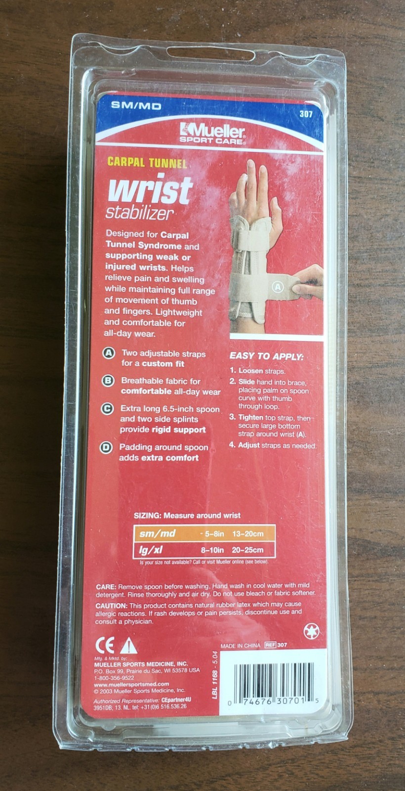 Mueller Wrist Stabilizer Left Right Small – Med Carpal Tunnel NEW Open Box #307
