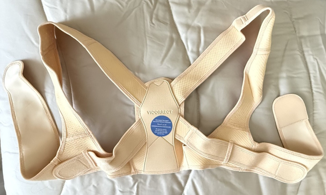 Viccorrect Posture Corrector Adjustable Small Beige NEW
