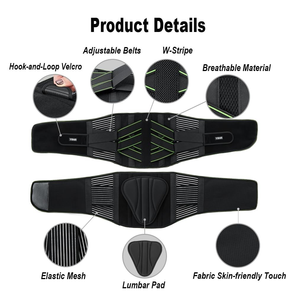 Back Brace for Lower Back Pain Relief for Women/Men with Lumbar Pad, Back Sup…