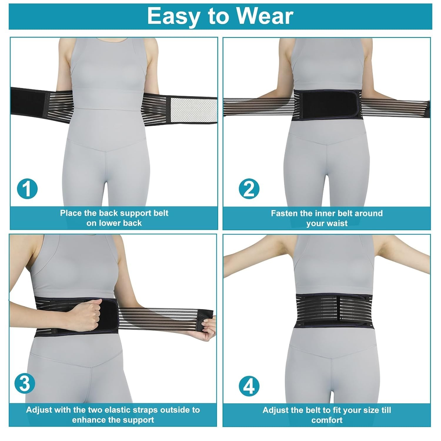 Back Brace for Lower Back Pain Relief, Lumbar Support Belt for Work for Men&W…