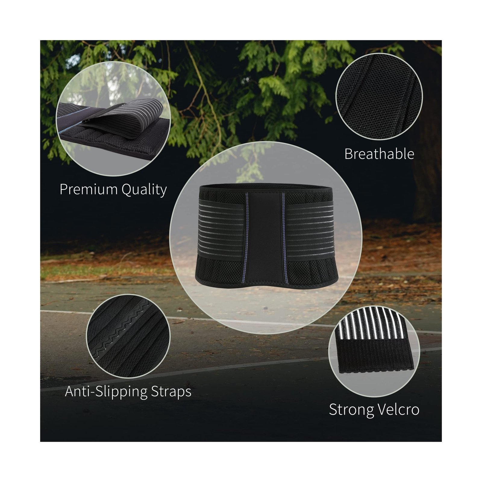BraceUP Lower Back Brace for Men and Women – Breathable Waist Lumbar Back Sup…