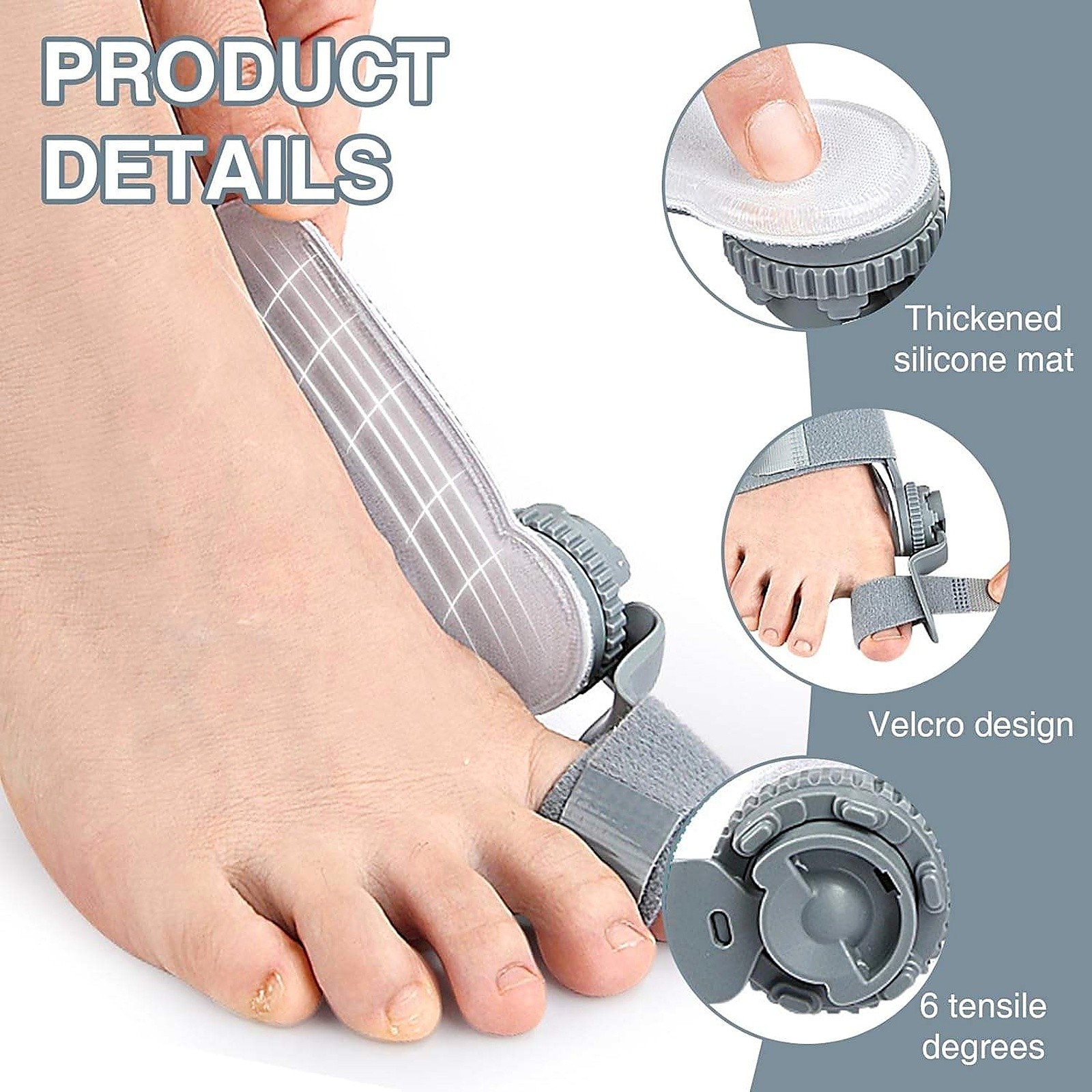 Bunion Fix Corrector Adjustable Big Toes Straightener Splints Hallux Valgus Pain