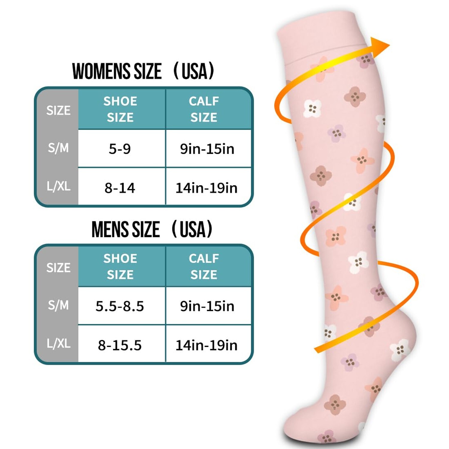 Laite Hebe Compression Socks for Women & Men Circulation(6 pairs)-Graduated S…