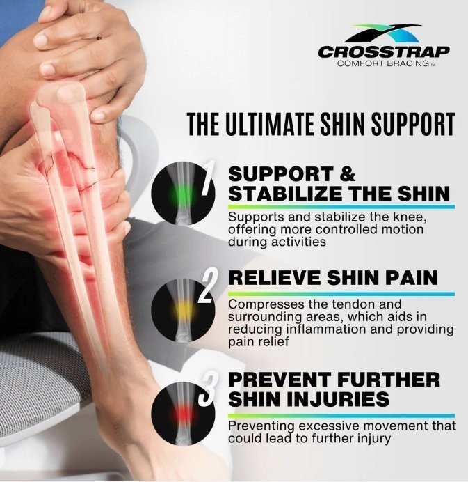 MDUB Shin Splint Compression Strap – Pain Relief Brace for Strains & Injuries