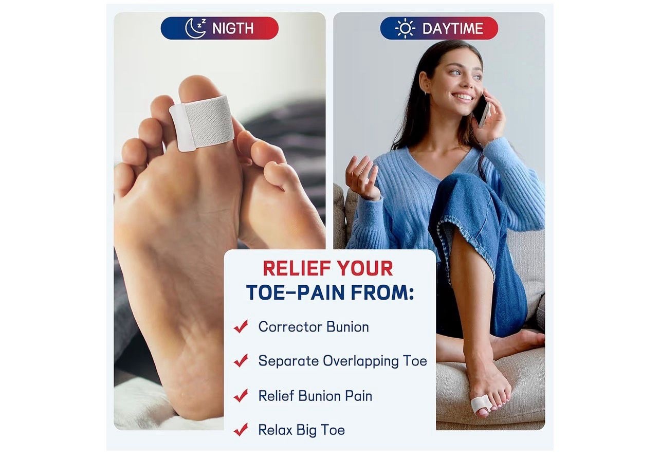 Toe Separators Bunion Corrector Big Toe Spacer Gel XS Women 3-5