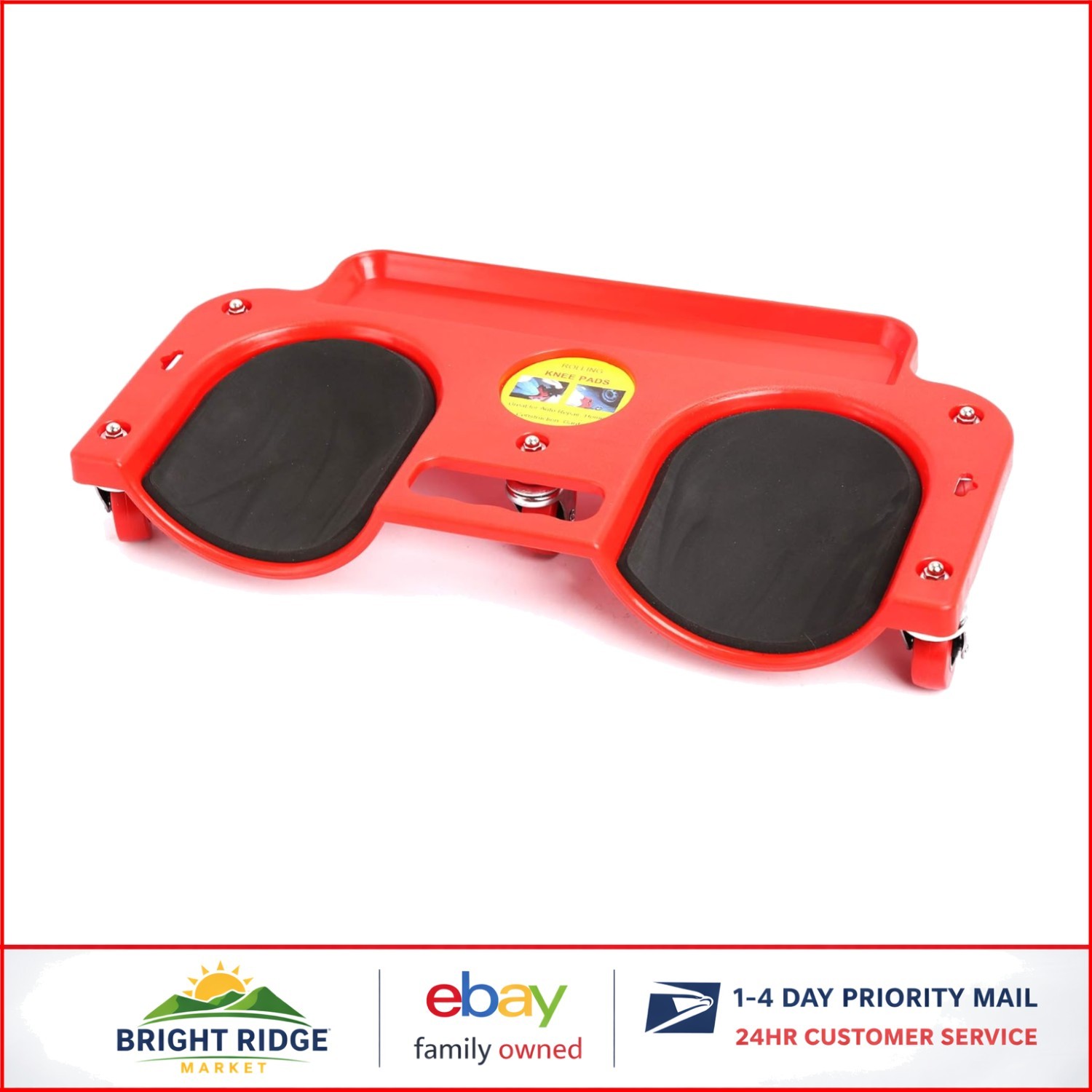 Adjustable Rolling Knee Creeper with Swivel Wheels for Painting and Repair Tasks