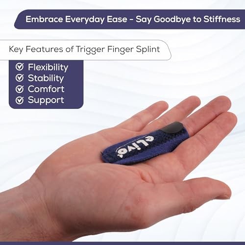Elivo Finger Splint, Trigger Finger Support Brace for 1 Pack Single Strap