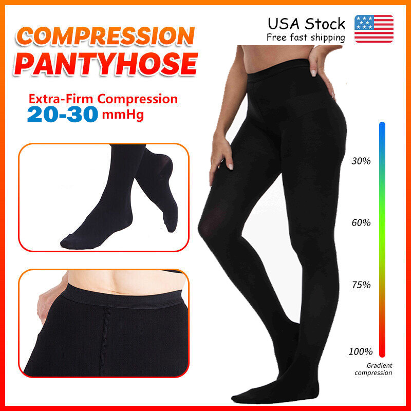 Medical Compression Pantyhose for Women & Men,20-30mmHg Graduated Support Tights