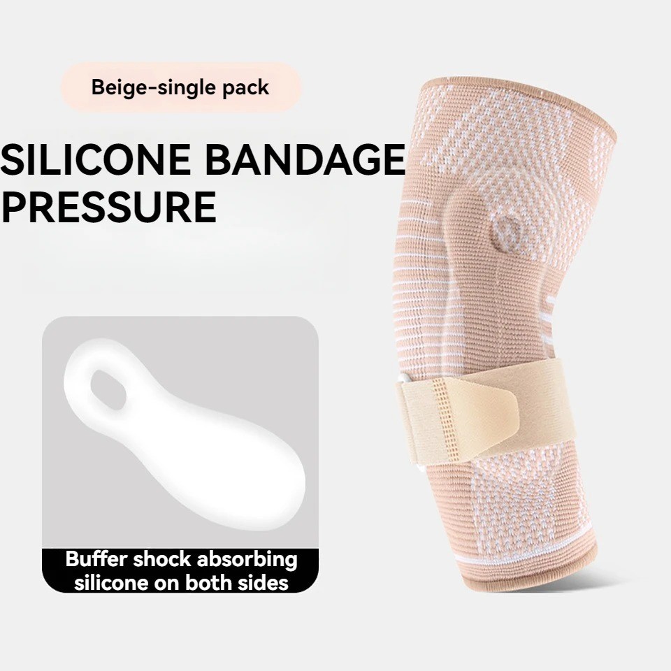 1Pcs Elbow Pads Silicone Compression Elbow Protection Sports Injuries 3D Knit