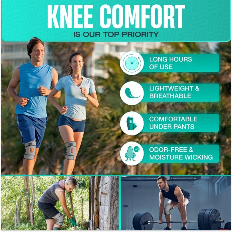 Modvel Elite Knee Brace Side Stabilizers Patella Gel Pads For Maximum Knee Pain