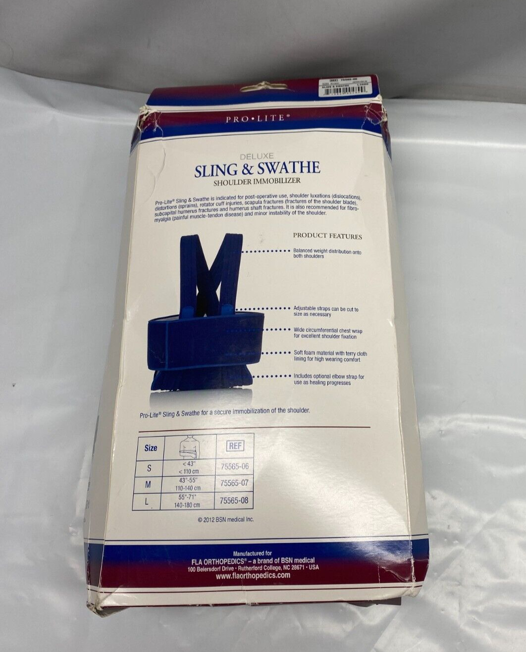 Pro Lite Deluxe Sling & Swathe Shoulder Immobilizer, Small – New w/ Box Damage