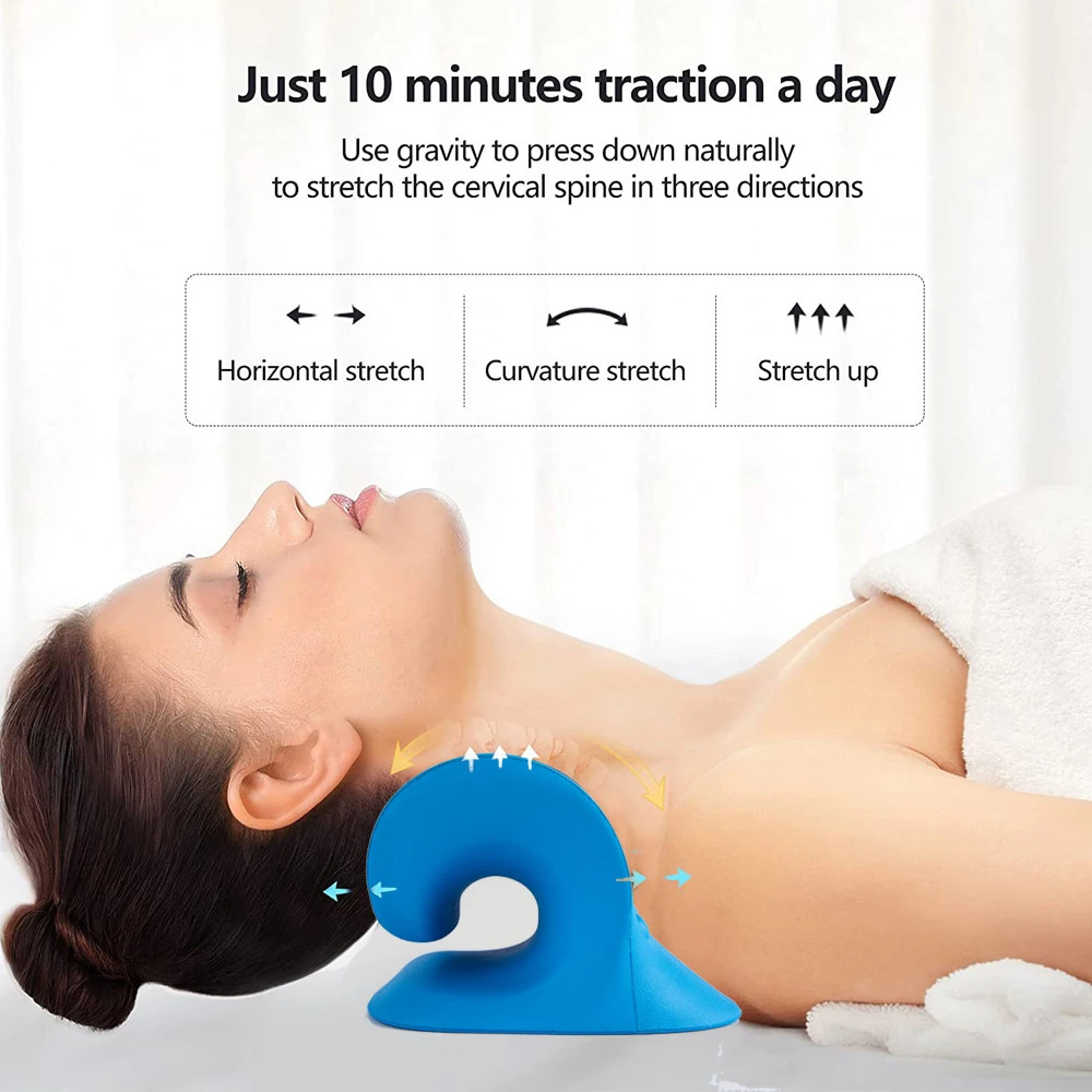 Neck Cloud Cervical Neck Stretcher Pillow Traction Device Pain Relief Massage
