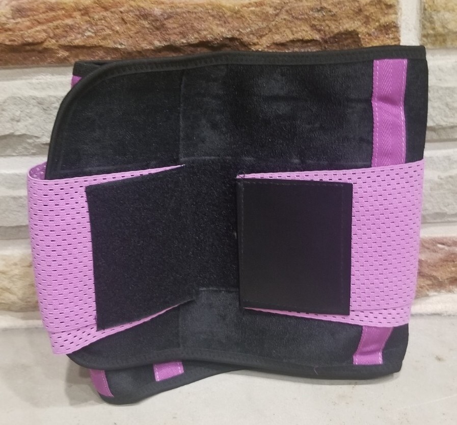 Women’s Small Neoprene Low Back Brace – Black with Purple Accents