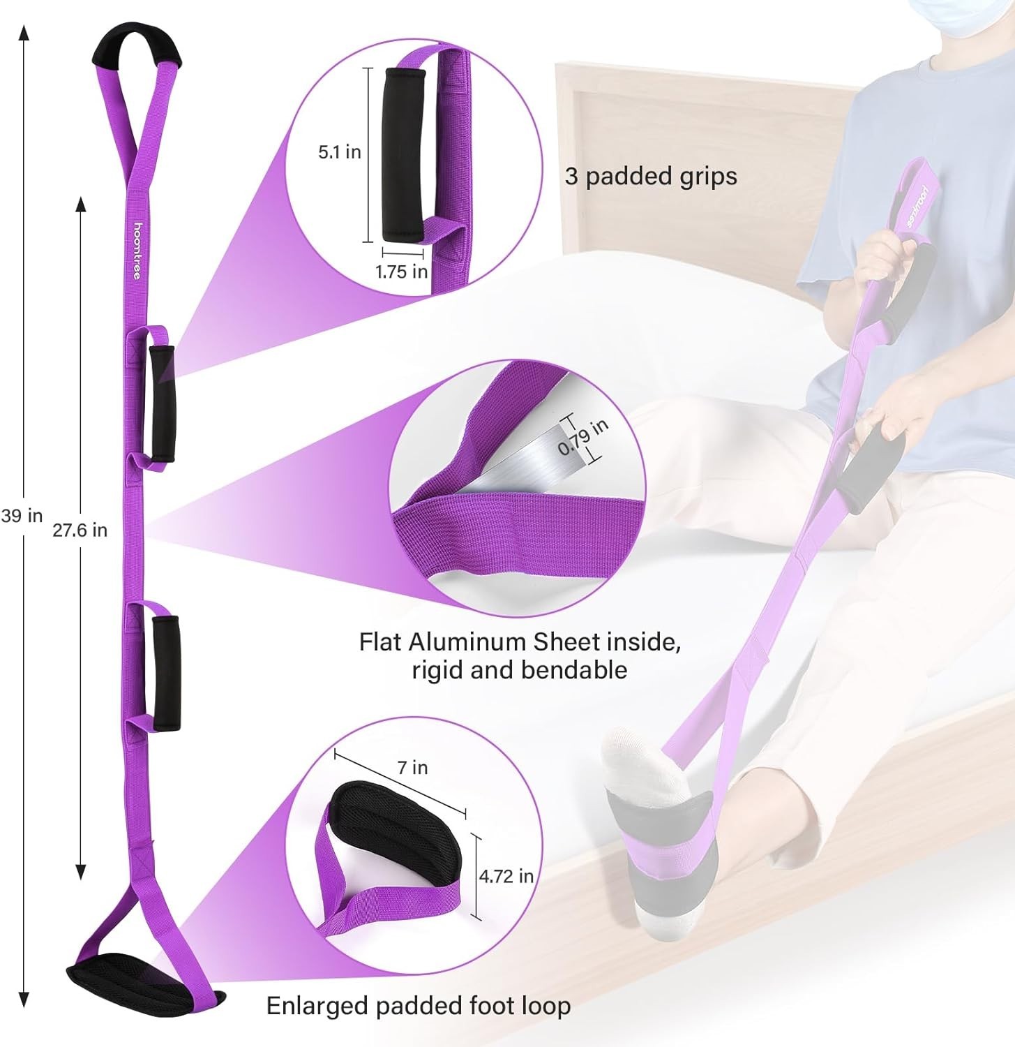 Portable Leg Lifter with Non-Slip Loop – Ideal for Stroke & Post-Surgery Rehab