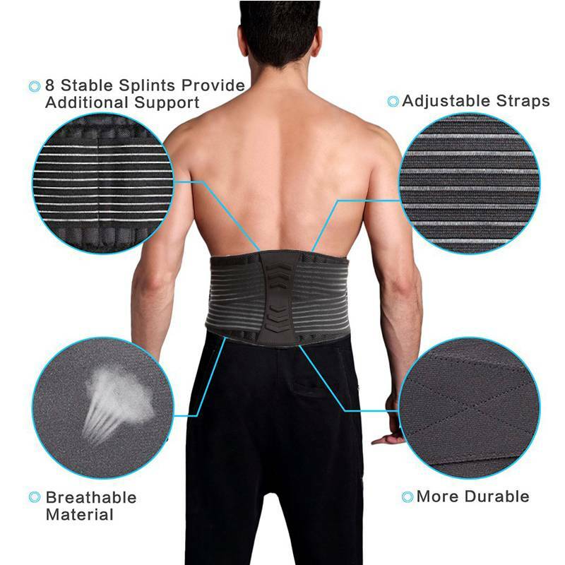 Medical Lumbar Support Lower Waist Back Belt Brace Pain Relief For MenWomen