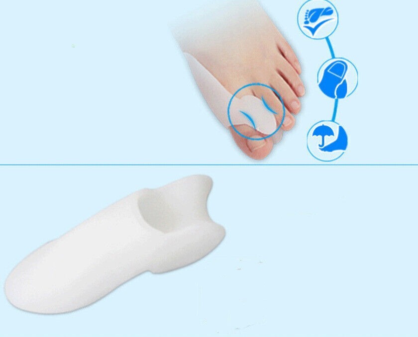 2X Silicone Gel Bunion Toe Protector Straightener Corrector Spreader Splint Pads
