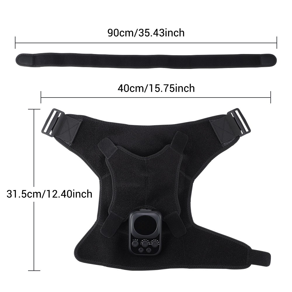 USB Heated Shoulder Brace Heating Muscle Massage Support Knee Back Massager Pads